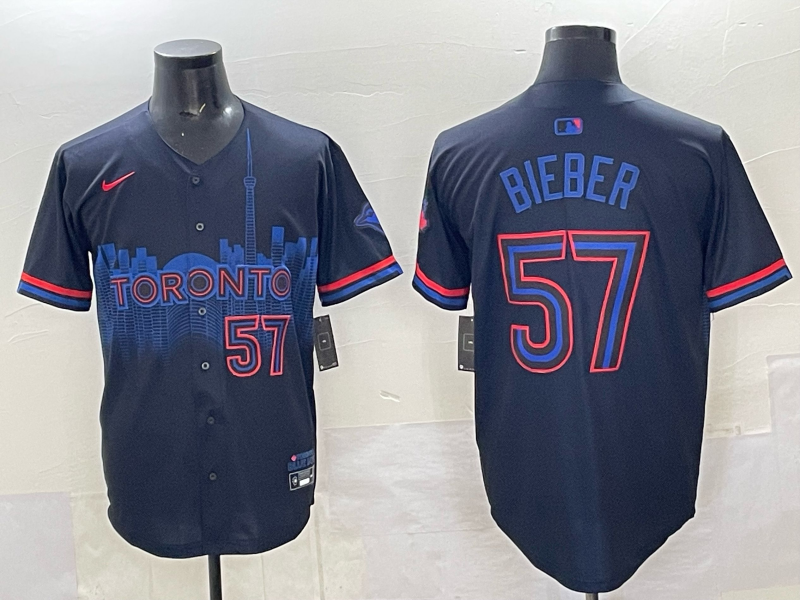 Men's Toronto Blue Jays Trevor Bieber Black 2024 City Connect Limited Player Jersey