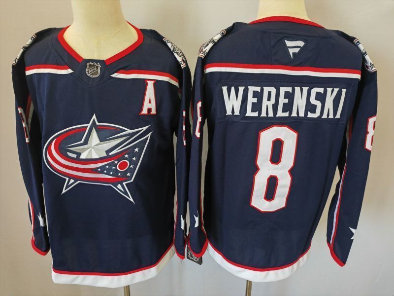 Men's Columbus Blue Jackets Zach Werenski Fanatics Navy Player Jersey