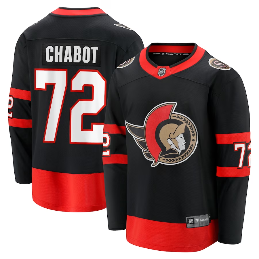 Men's Ottawa Senators Thomas Chabot Black Player Jersey