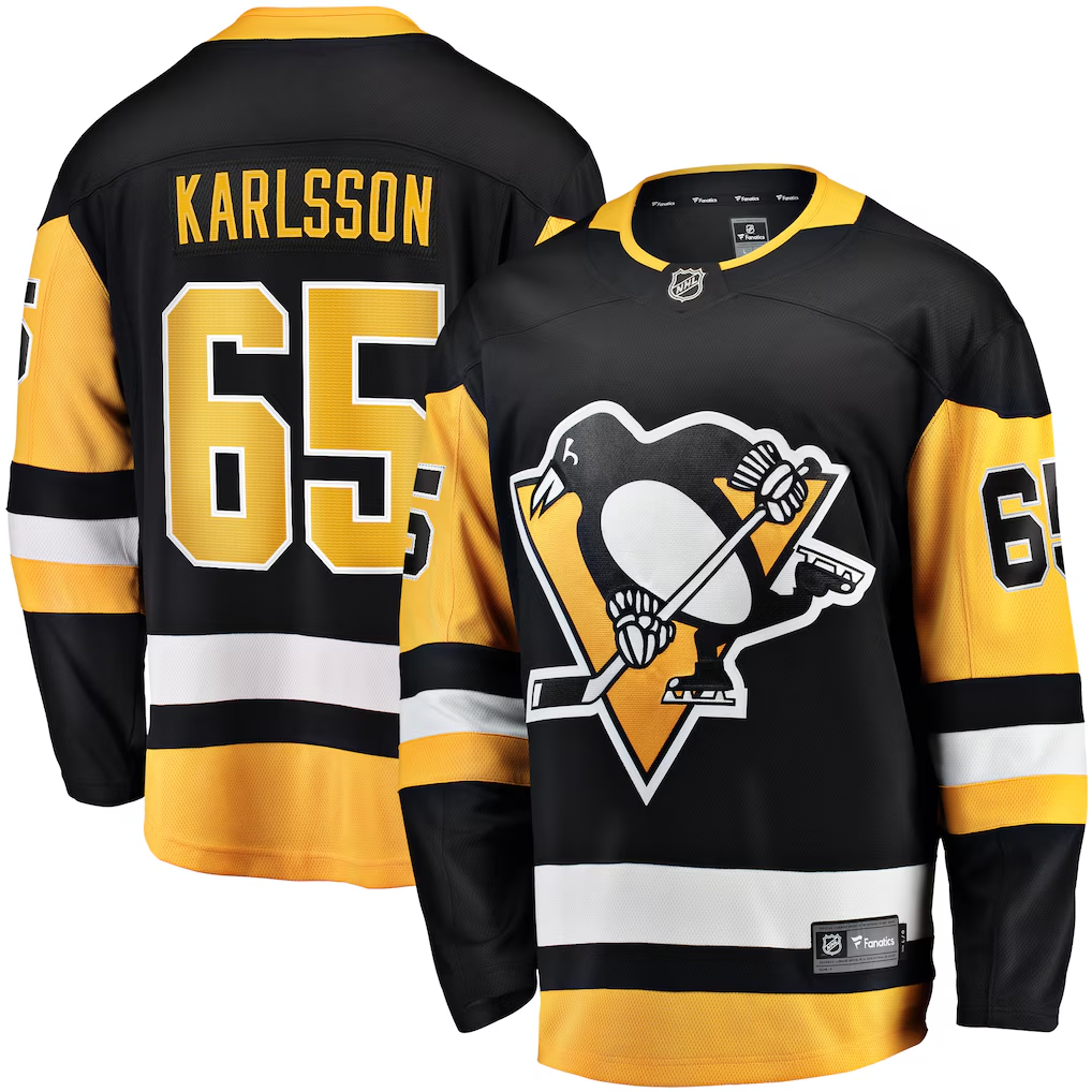 Men's Pittsburgh Penguins Erik Karlsson Fanatics Black Player Jersey