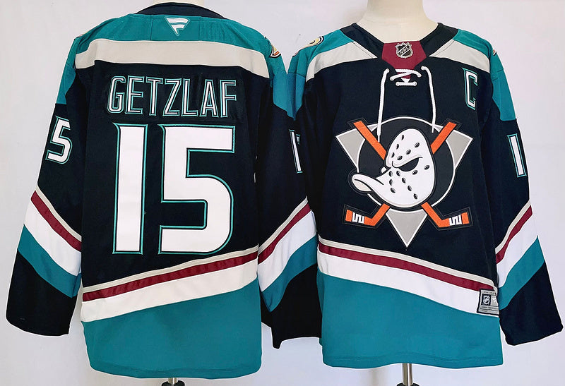 Men's Anaheim Ducks Ryan Getzlaf Fanatics Black Player Jersey