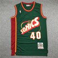 Men's Seattle Supersonics Shawn Kemp Green Throwback Swingman Jersey