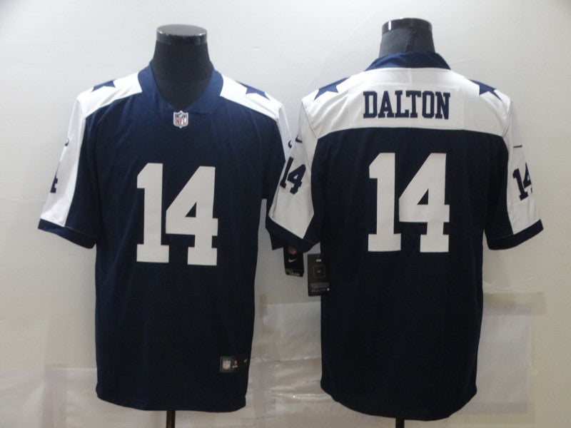 Men's Dallas Cowboys Andy Dalton Navy Game Jersey