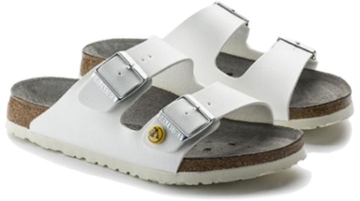 Birkenstock Arizona ESD Birko-Flor 0089418 Narrow Fit White Sandals