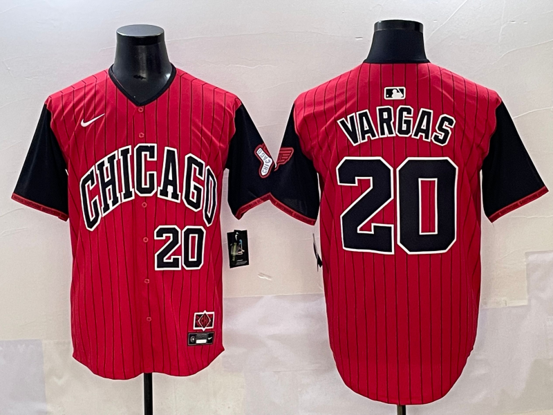 Men's Chicago White Sox Miguel Vargas Red 2025 City Connect Limited Retired Player Jersey