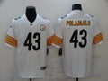 Men's Pittsburgh Steelers Troy Polamalu White Game Jersey