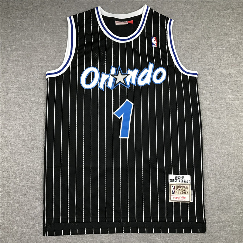 Men's Orlando Magic Tracy McGrady 2003-04 Black Hardwood Classics Swingman Jersey