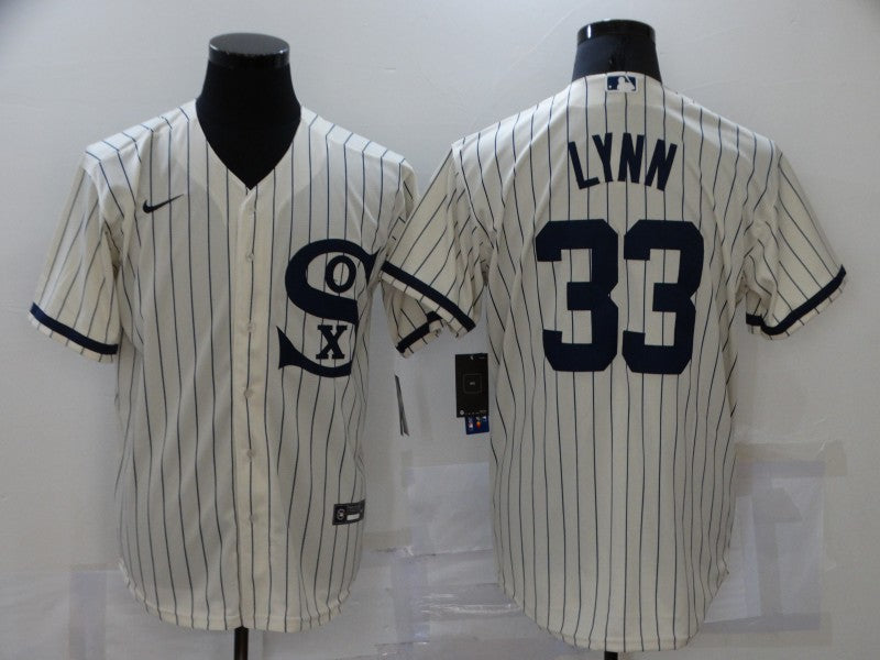 Men's Chicago White Sox Lance Lynn Beige Replica Baseball Jersey