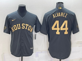 Men's Houston Astros Yordan Alvarez Gray Replica Baseball Jersey