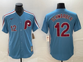 Men's Philadelphia Phillies Kyle Schwarber Light Blue Cooperstown Collection Authentic Jersey
