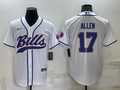 Men's Buffalo Bills Josh Allen White Game Jersey Joint Edition