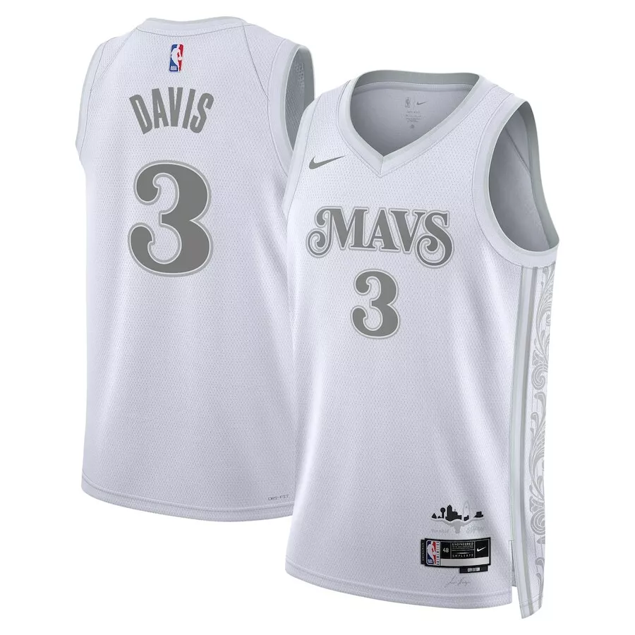 Men's Dallas Mavericks Anthony Davis White 2024/25 Swingman Player Jersey - City Edition