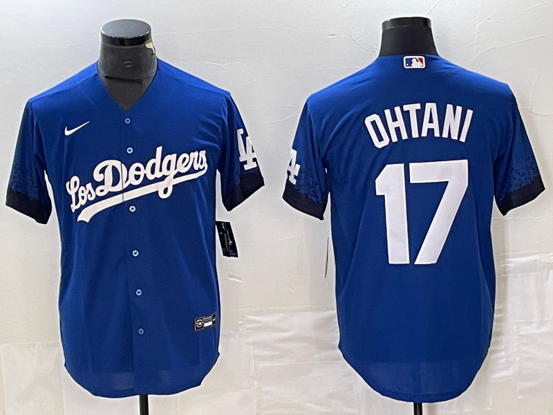 Men's Los Angeles Dodgers Shohei Ohtani Blue Game Player Jersey