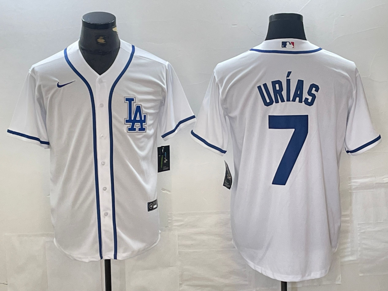 Men's Los Angeles Dodgers Julio Urias White Limited Player Jersey