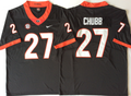 Men's Georgia Bulldogs Nick Chubb Black Player Jersey