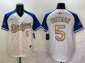 Men's Los Angeles Dodgers Freddie Freeman White 2025 Gold Collection Player Jersey