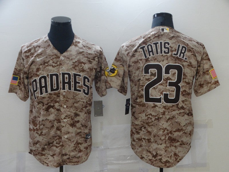Men's San Diego Padres Fernando Tatis Jr. Camouflage Stitched Jersey