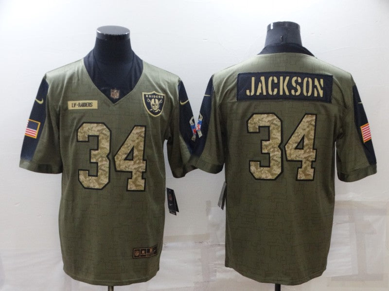 Men's Las Vegas Raiders Bo Jackson Brown Alternate Game Jersey