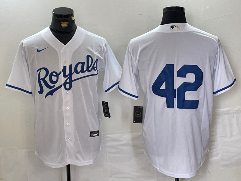 Men's Kansas City Royals White 2024 Jackie Robinson Day Home Limited Jersey