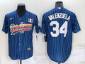 Men's Los Angeles Dodgers Fernando Valenzuela Blue Fashion Stitched Jersey