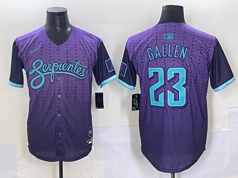 Men's Arizona Diamondbacks Zac Gallen Purple 2025 City Connect Limited Player Jersey
