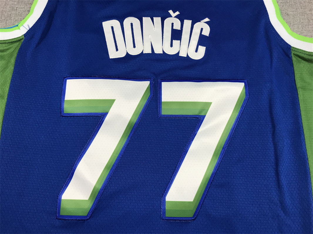 Men's Dallas Mavericks Luka Doncic Blue 2022/23 Swingman Jersey - City Edition
