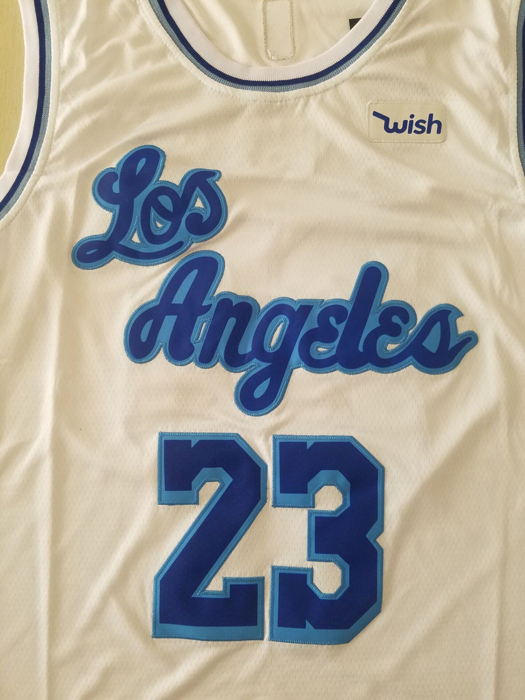 Men's Los Angeles Lakers LeBron James White Swingman Player Jersey