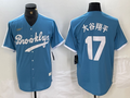 Men's Los Angeles Dodgers Shohei Ohtani Light Blue Cooperstown Collection Player Jersey