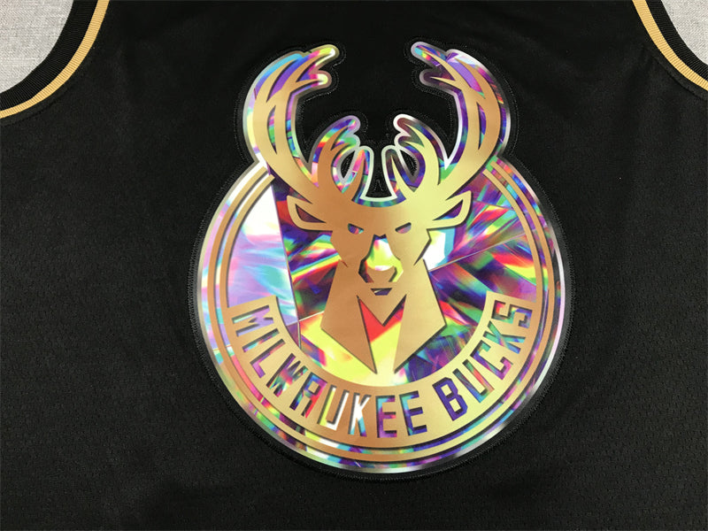 Men's Milwaukee Bucks Giannis Antetokounmpo NBA Black Swingman Player Jersey