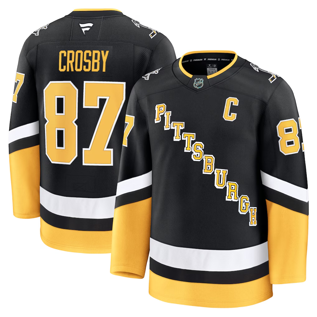 Men's Pittsburgh Penguins Sidney Crosby Fanatics Black Alternate Premium Player Jersey