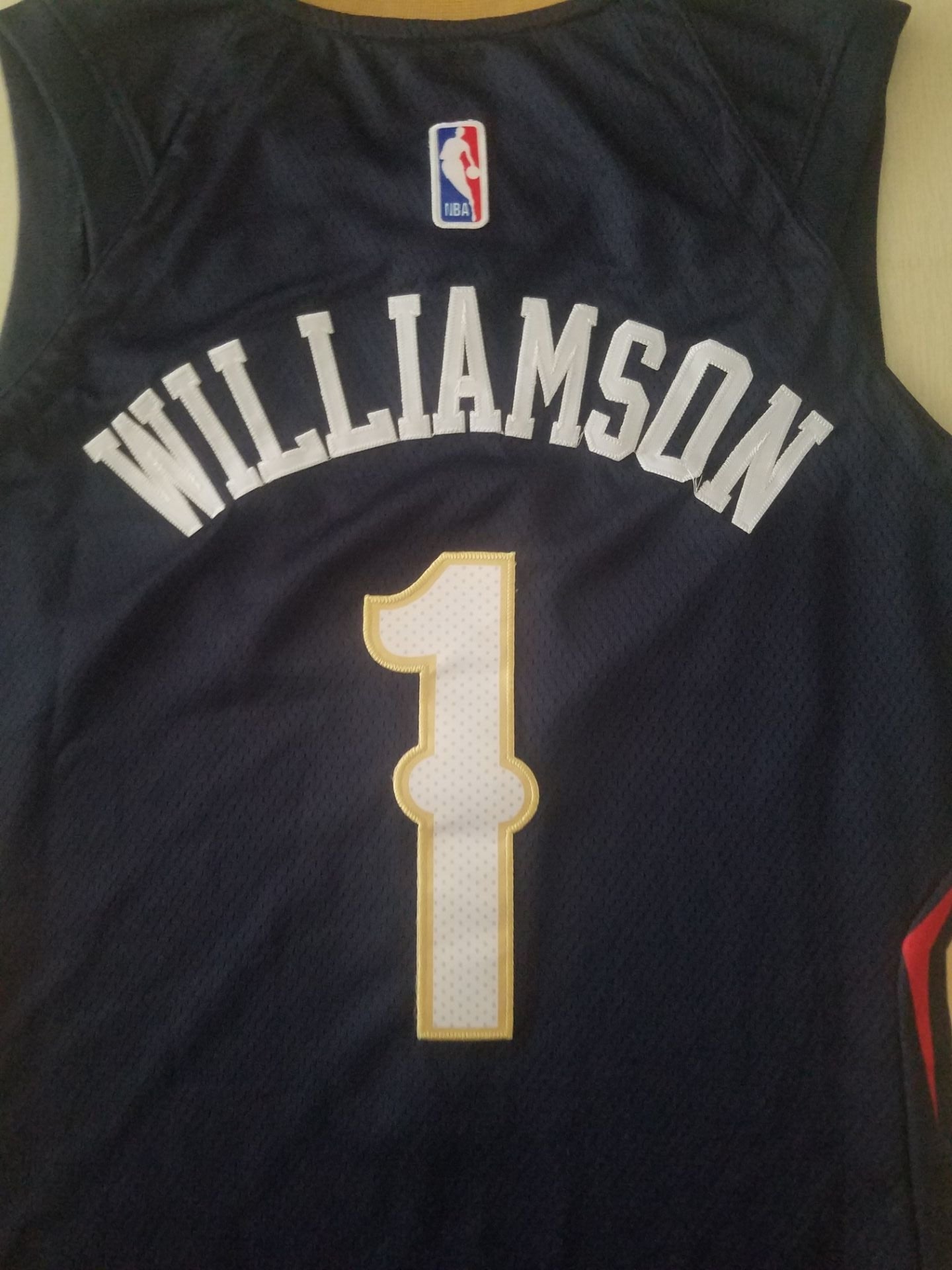 Men's New Orleans Pelicans Zion Williamson NBA Dark Blue Swingman Jersey