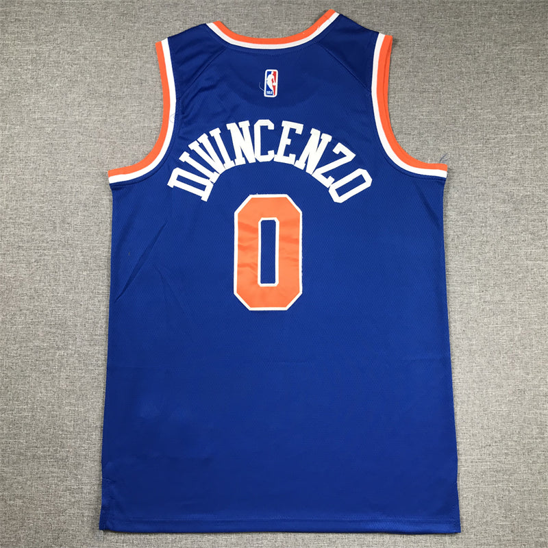 Men's New York Knicks Donte DiVincenzo Blue Swingman Jersey - Icon Edition