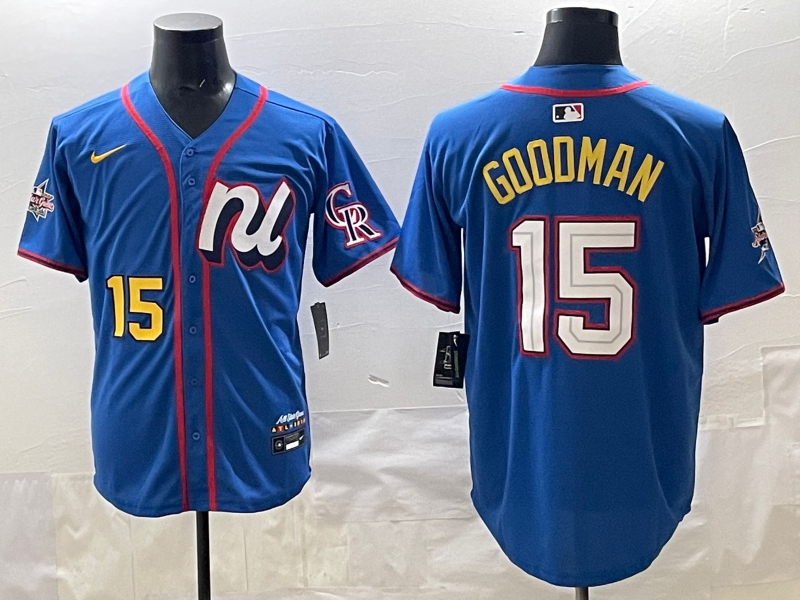 Men's National League Hunter Goodman Blue 2025 All-Star Edition Limited Player Jersey