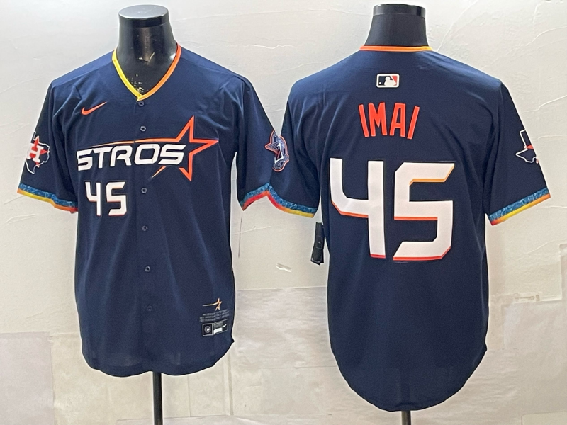 Men's Houston Astros Tatsuya Imai Navy 2025 City Connect Limited Player Jersey