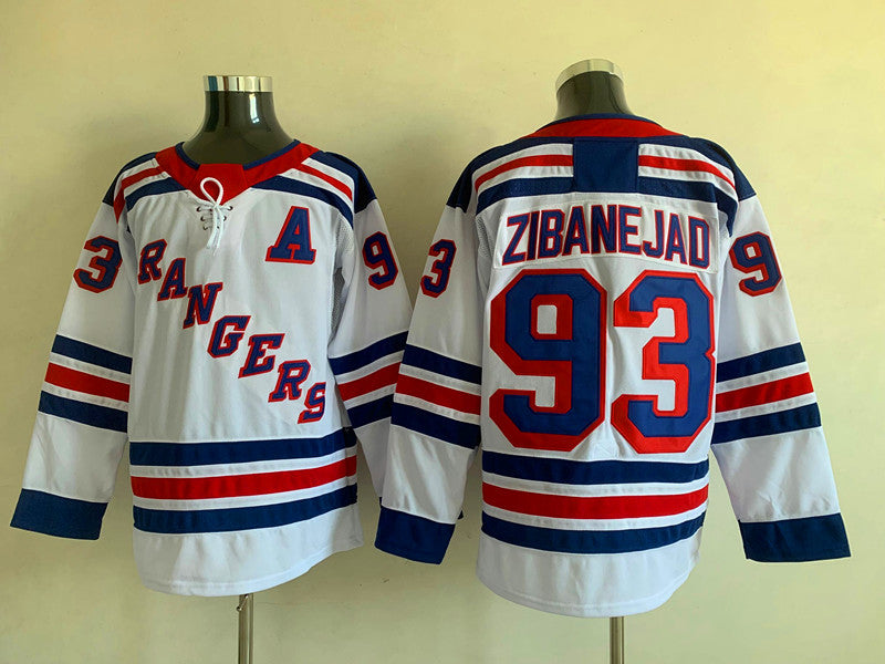 Men's New York Rangers Mika Zibanejad White Player Jersey