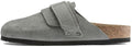 Birkenstock Boston 1020721 Clog Narrow Whale Grey Suede Covered-Toe Slippers