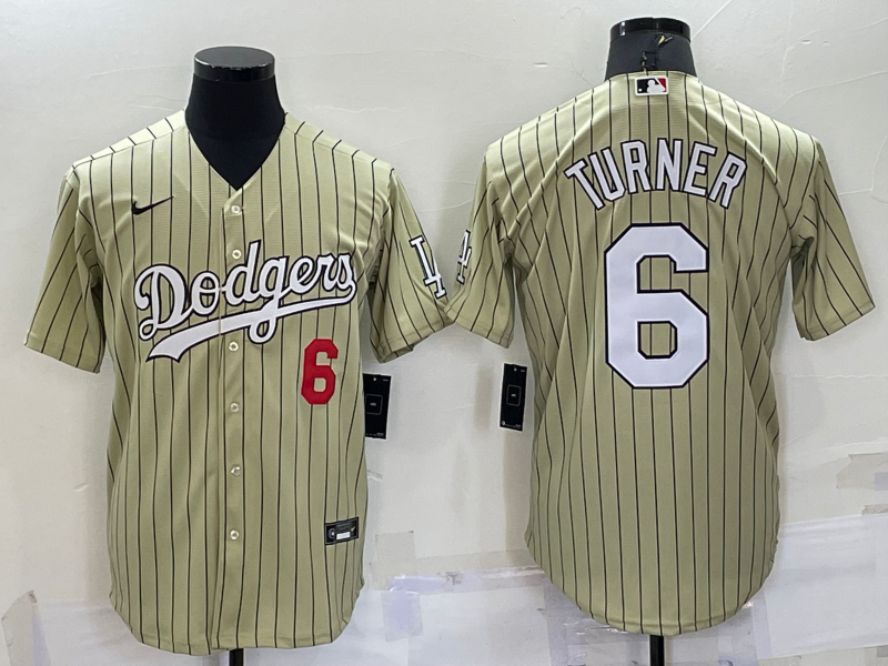 Men's Los Angeles Dodgers Trea Turner Gold Replica Baseball Jersey