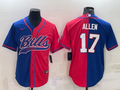 Men's Buffalo Bills Josh Allen Royal/Red Game Jersey Joint Edition