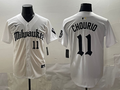 Men's Milwaukee Brewers Jackson Chourio White Replica Team Jersey