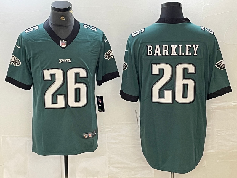 Men's Philadelphia Eagles Saquon Barkley Midnight Green Game Player Jersey