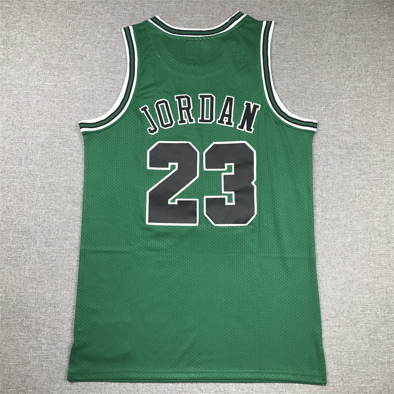 Men's Chicago Bulls Michael Jordan Green 1997-98 Hardwood Classics Authentic Jersey
