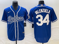 Men's Los Angeles Dodgers Fernando Valenzuela Royal Player Jersey Joint Edition