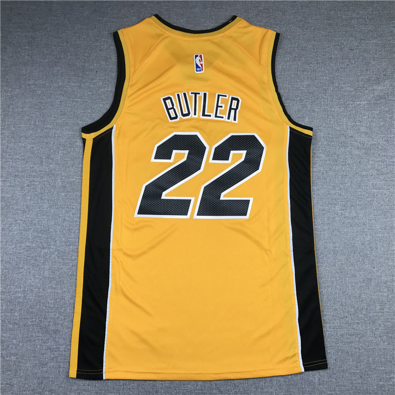 Men's Miami Heat Jimmy Butler NBA Yellow Swingman Jersey