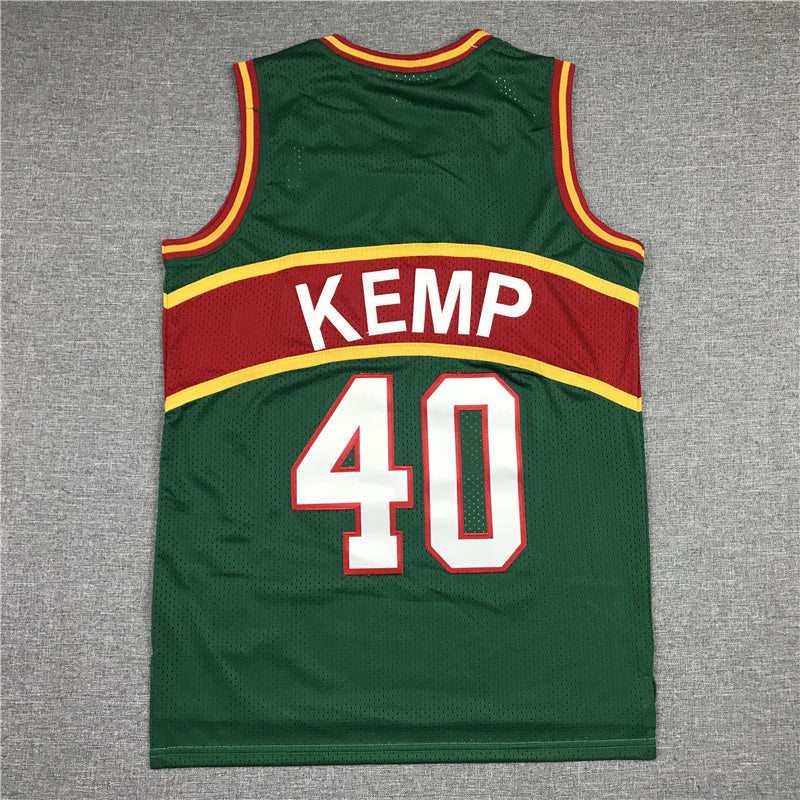 Men's Seattle Supersonics Shawn Kemp Green Swingman Player Jersey