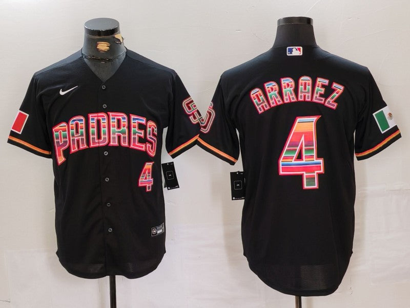 Men's San Diego Padres Luis Arraez Black Player Game Jersey