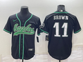 Men's Philadelphia Eagles A.J. Brown Black Game Jersey Joint Edition