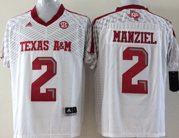 Men's Texas A&M Aggies Johnny Manziel White Player Jersey