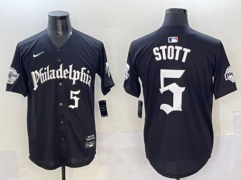 Men's Philadelphia Phillies Bryson Stott Black Limited Player Jersey