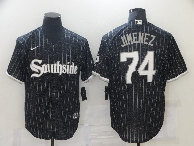 Men's Chicago White Sox Eloy Jimenez Black Replica Player Jersey