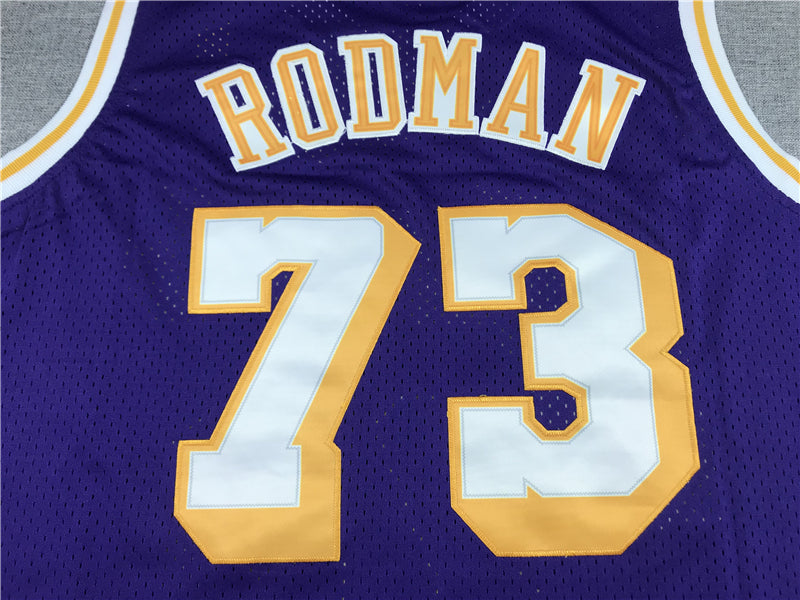 Men's Los Angeles Lakers Dennis Rodman Classics Swingman Jersey - Retro Purple